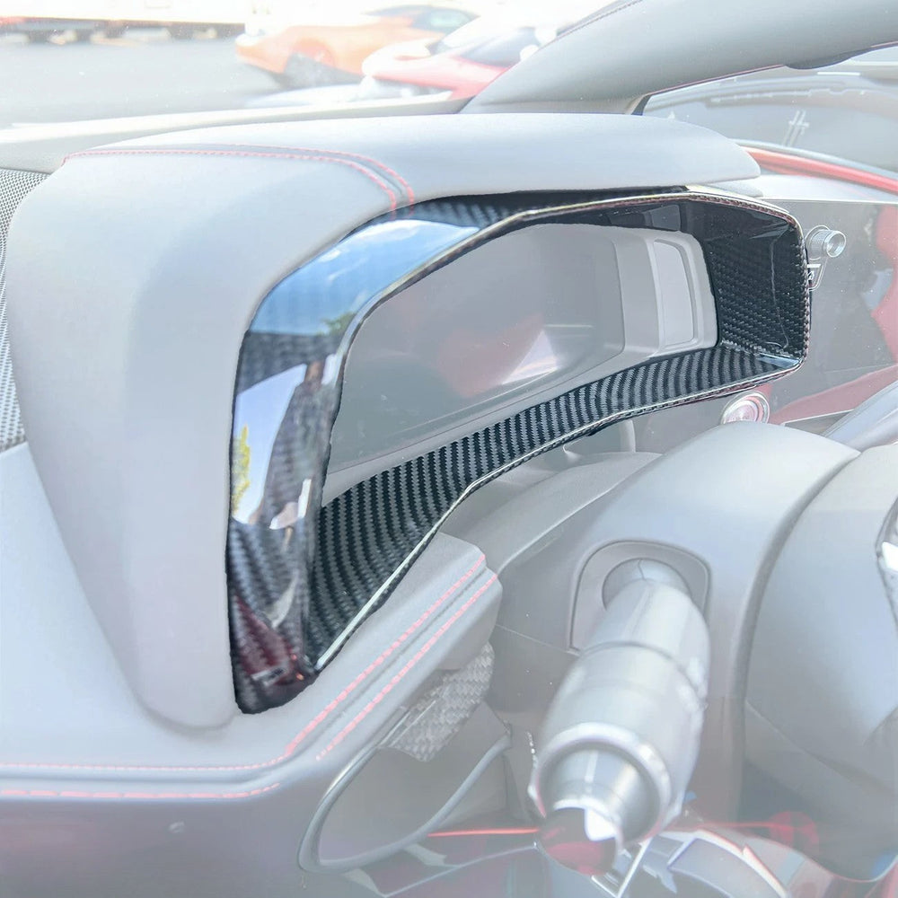 Corvette C8 DRY CARBON FIBER Gauge Cluster Cover