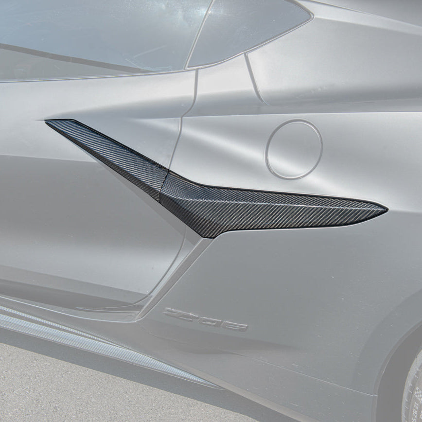 Corvette C8 Z06 DRY CARBON FIBER Replacement Side Door Garnish