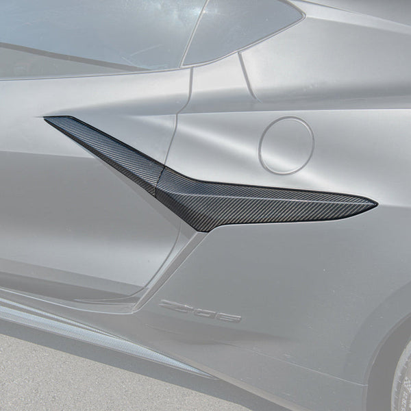 Corvette C8 Z06 DRY CARBON FIBER Replacement Side Door Garnish — product photo 1