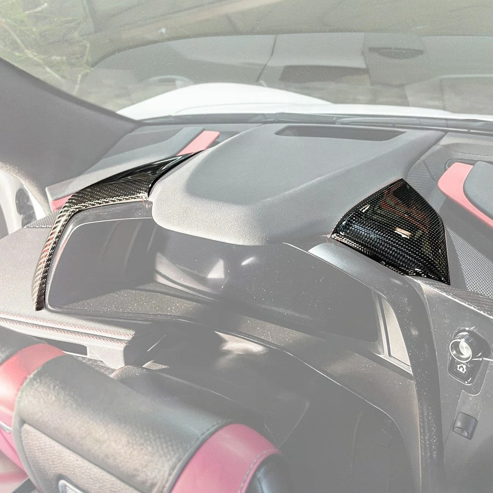 Corvette C8 DRY CARBON FIBER Upper Dashboard Instrument Side Panel Cover