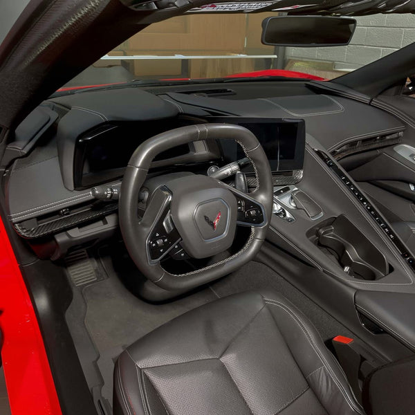 Corvette C8 DRY CARBON FIBER Dash Trim — product photo 1