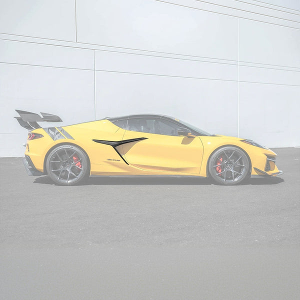 Corvette C8 Z06 CARBON FIBER Replacement Side Fender Vent Door Garnish — product photo 1