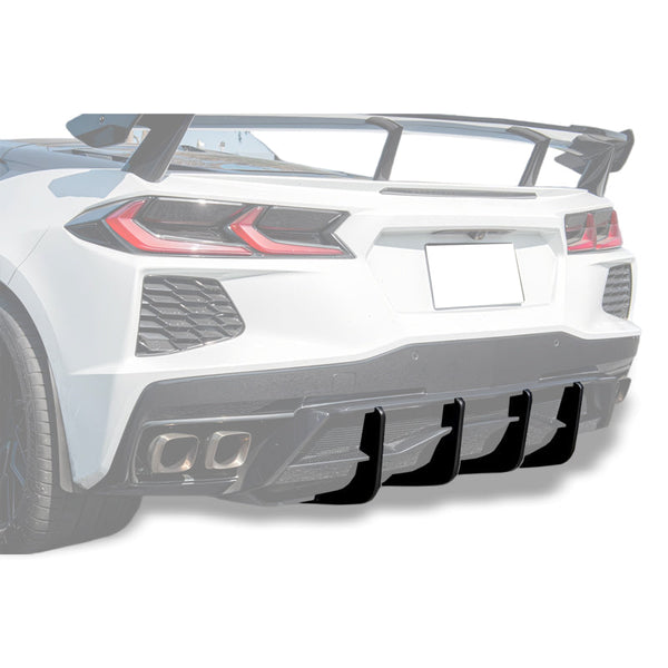 Corvette C8 Stingray DRY CARBON FIBEr Add-On Rear Diffuser Fin — product photo 1