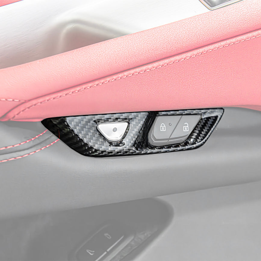 Corvette C8 DRY CARBON FIBER Door Control Button Cover