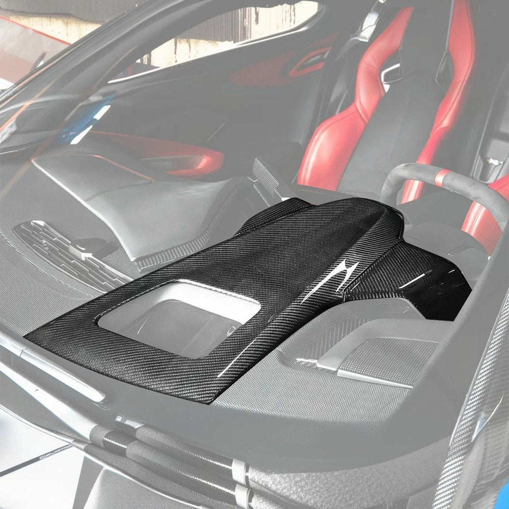 Corvette C8 DRY CARBON FIBER Upper Dash Instrument Panel Cover Kit