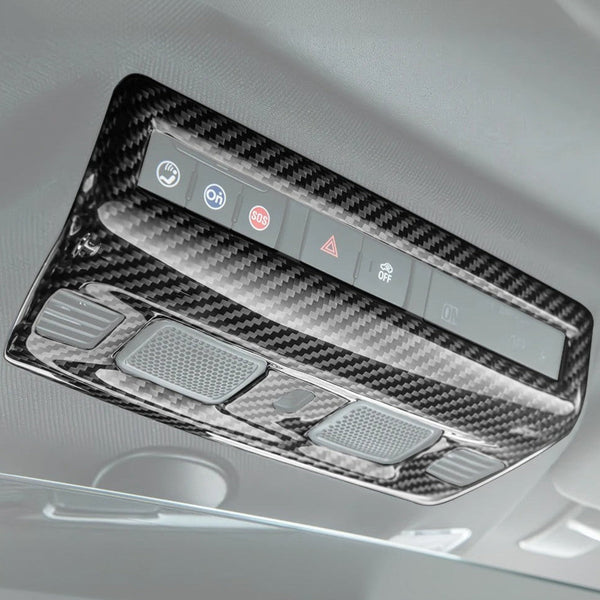 Corvette C8 DRY CARBON FIBER Roof Reading Light Control Cover — product photo 1