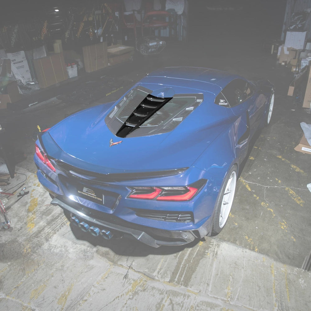 Corvette C8 | ZR1 Style CARBON FLASH Rear Window Vent Louver Cover