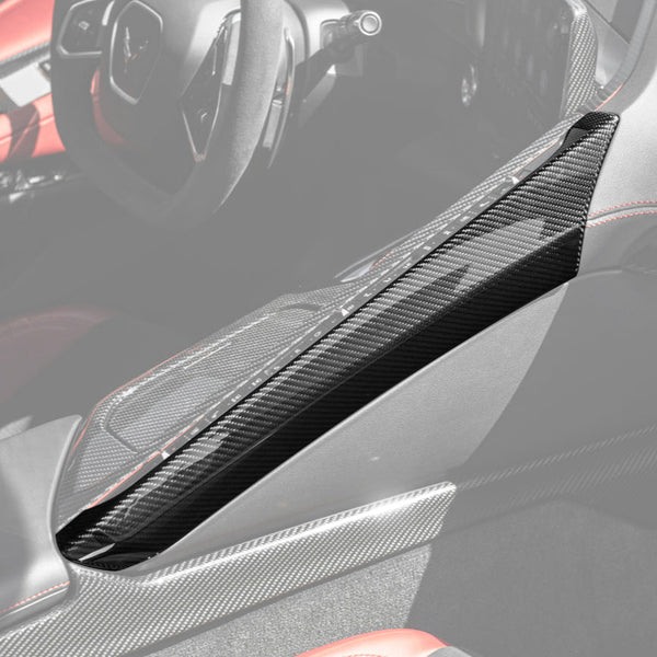 Corvette C8 DRY CARBON FIBER Center Console Armrest Right Trim Panel — product photo 1