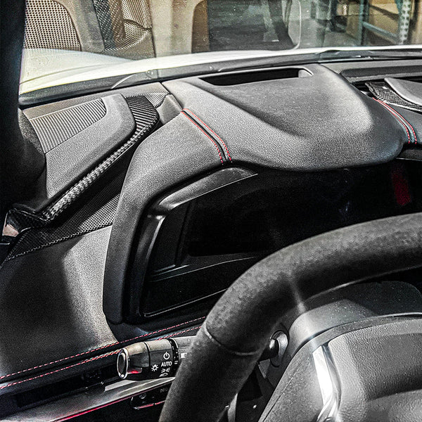 Corvette C8 DRY CARBON FIBER Upper Dash Pad Trim Kit — product photo 1