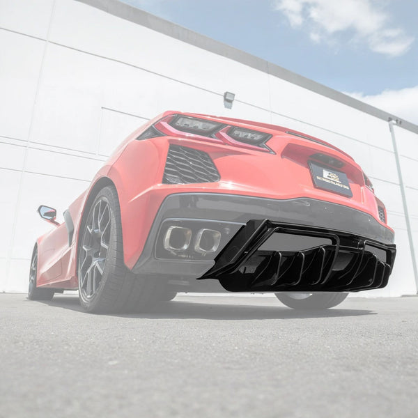 Corvette C8 Rear Bumper Add-On Diffuser Splitter Lip — product photo 1
