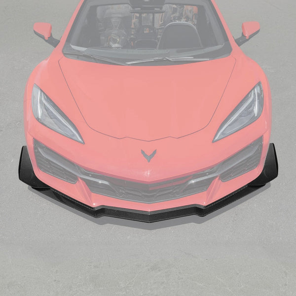 Corvette C8 Z06 / E-Ray DRY CARBON FIBER Front Splitter [Z07 Package] — product photo 1