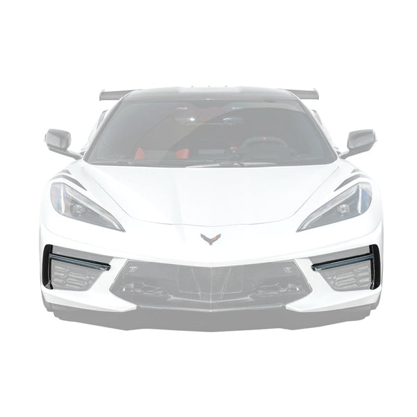2020-Up Corvette C8 DRY CARBON FIBER Sequential LED DRL Light Bar Bezel Insert — product photo 1