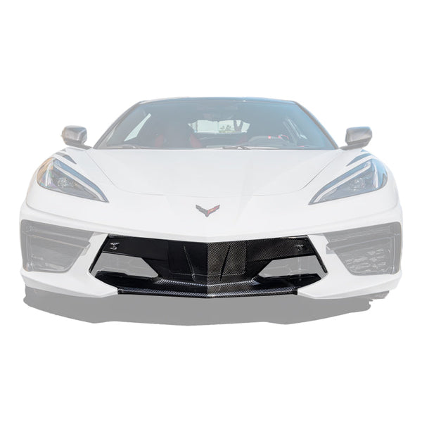 Chevrolet Corvette C8 DRY CARBON FIBER Fascia Panel Grille Cover — product photo 1