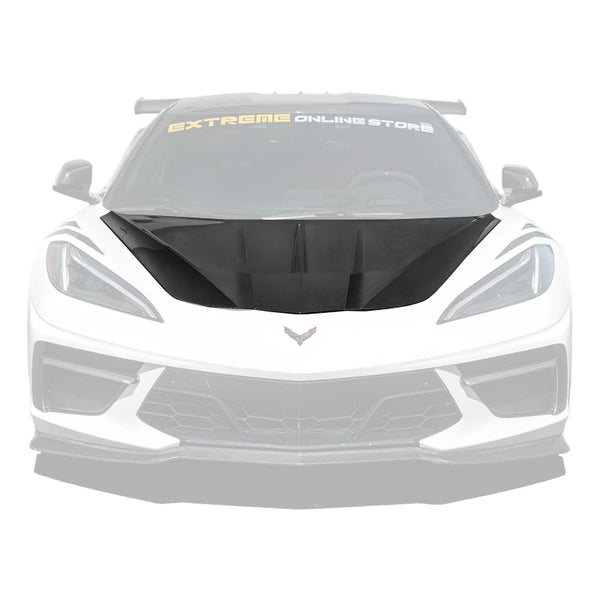 Corvette C8 Models EOS Performance Track Style Double Sided Dry Carbon Fiber Front Hood — product photo 1