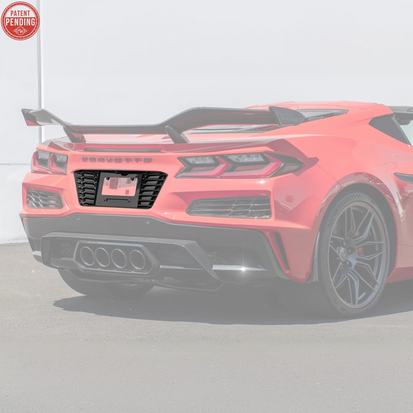 Corvette C8 Z06 License Plate Backing — product photo 1