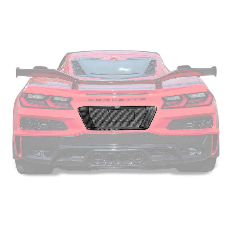 Corvette C8 Z06 DRY CARBON FIBER License Plate Backing