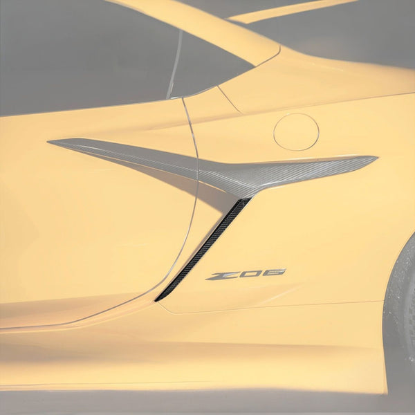 Corvette C8 Dry Carbon Fiber Side Air Intake Door Garnish Lower Trim — product photo 1