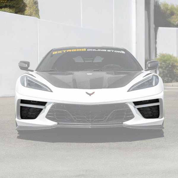 Corvette C8 Front Bumper Lower Air Inlet Mesh Grille Guards — product photo 1